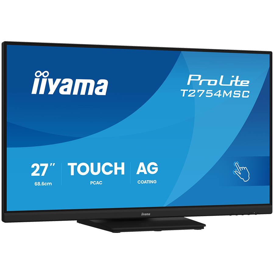 IIYAMA Monitor TOUCH T2754MSC-B2AG InCell PCAP 10pt touchscreen IPS 1920x1080 83Hz, 16:9, 300cd, 1000:1, 4ms, landscape, face-up "T2754MSC-B2AG" (timbru verde 7 lei) - imagine 3