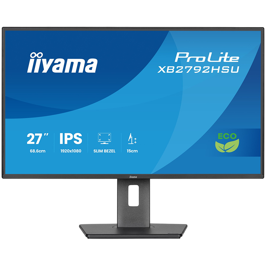 IIYAMA Monitor LED XB2792HSU-B1 27" IPS 1920x1080 4-side slim bezel 120Hz 300cd 1500:1 3ms HDMI DP USB HUB Full Ergo "XB2792HSU-B1" (timbru verde 7 lei)