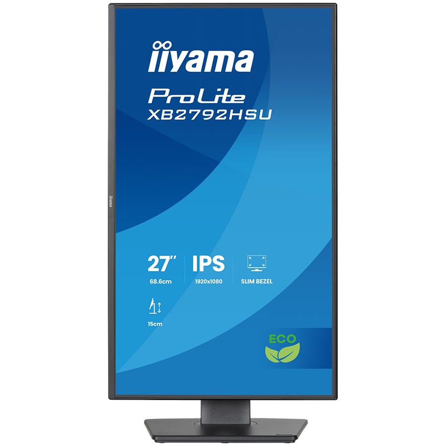 IIYAMA Monitor LED XB2792HSU-B1 27" IPS 1920x1080 4-side slim bezel 120Hz 300cd 1500:1 3ms HDMI DP USB HUB Full Ergo "XB2792HSU-B1" (timbru verde 7 lei) - imagine 2