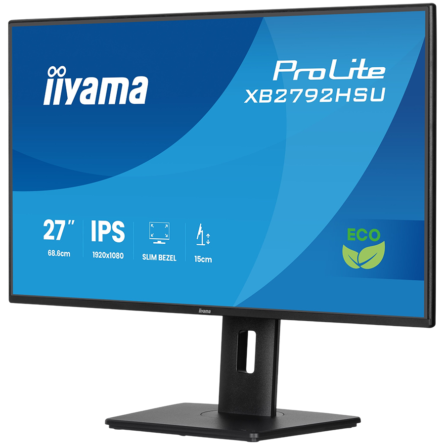 IIYAMA Monitor LED XB2792HSU-B1 27" IPS 1920x1080 4-side slim bezel 120Hz 300cd 1500:1 3ms HDMI DP USB HUB Full Ergo "XB2792HSU-B1" (timbru verde 7 lei) - imagine 3
