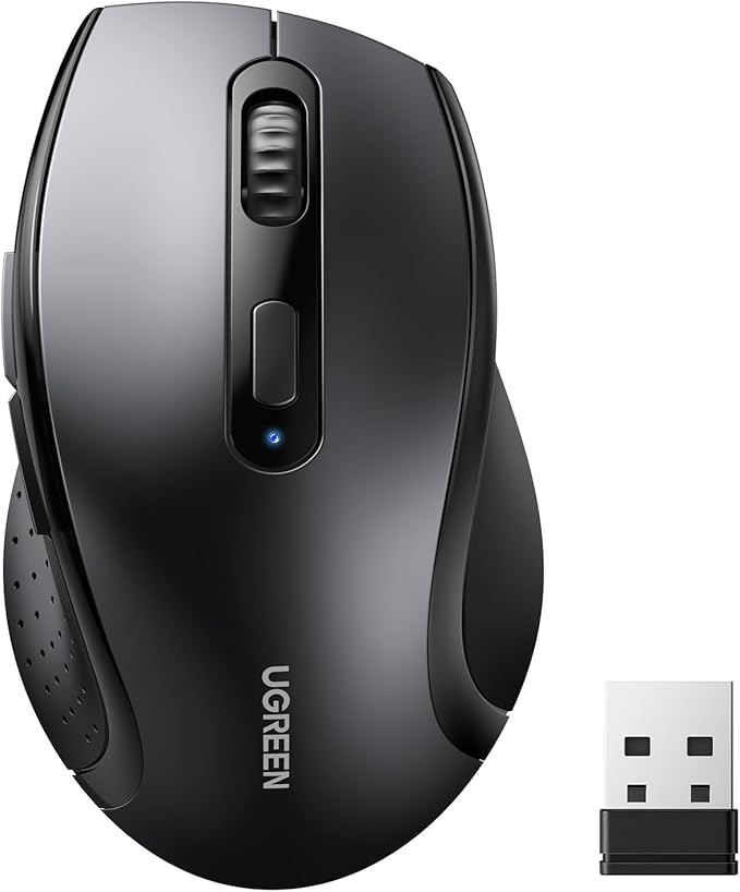 MOUSE Ugreen, „M511” PC sau NB, wireless 2.4GHz, optic, 3/1 butoane/scroll, 1600 dpi, necesita baterii 2 x AAA nu sunt incluse,  negru „45012” (timbru verde 0.18 lei) – 6941876240128