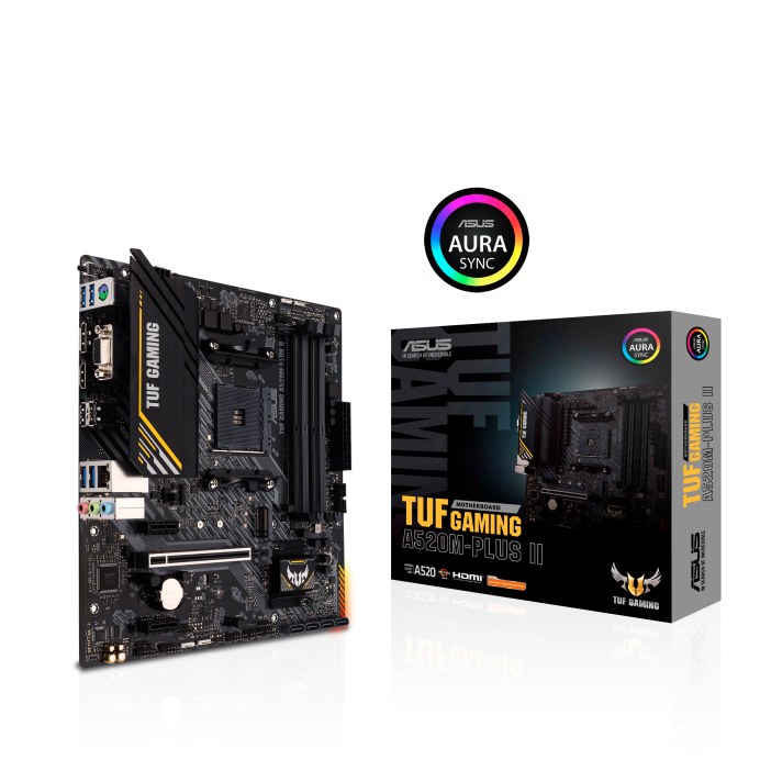 Placa de baza TUF GAMING A520M-PLUS II micro ATX Socket AM4 – AMD A520 „90MB17G0-M0EAY0”