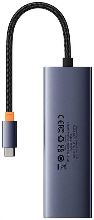 Baseus Multihub 4 porturi UltraJoy Type-C la 3 x USB 3.0 /1 x LAN+RJ45 Gri - imagine 4