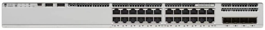 SWITCH PoE CISCO, "Catalyst 9200L-24T"port Gigabit x 24, managed, rackabil, carcasa metalica, "C9200L-24T-4G-E" (timbru verde 2 lei)