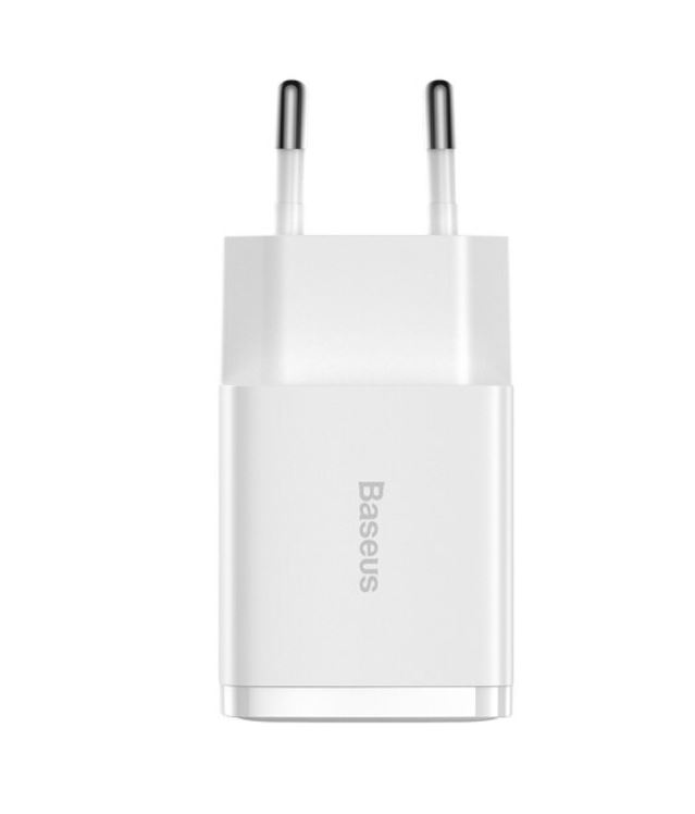 INCARCATOR retea Baseus Compact,10.5W, 2 x USB 5V/2.1A, alb „CCXJ010202” (timbru verde 0.18 lei) – 6932172606916