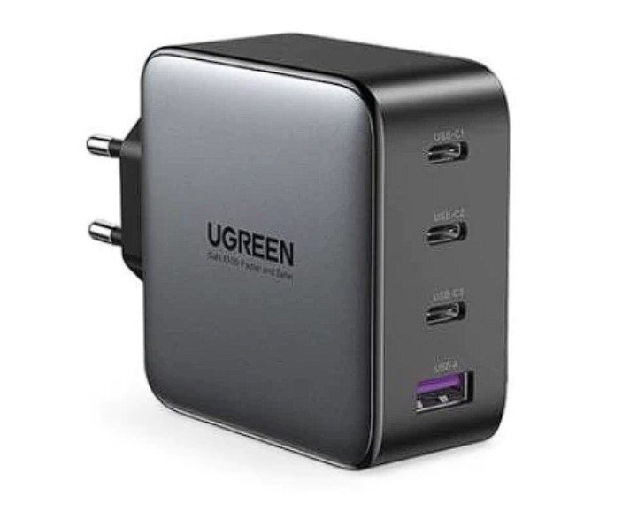 INCARCATOR retea Ugreen, „CD226” Quick Charge 4, 100W GaN, 3 x USB Type-C 5V/3A, 1 x USB,  negru „40747” (timbru verde 0.18 lei) – 6957303847471