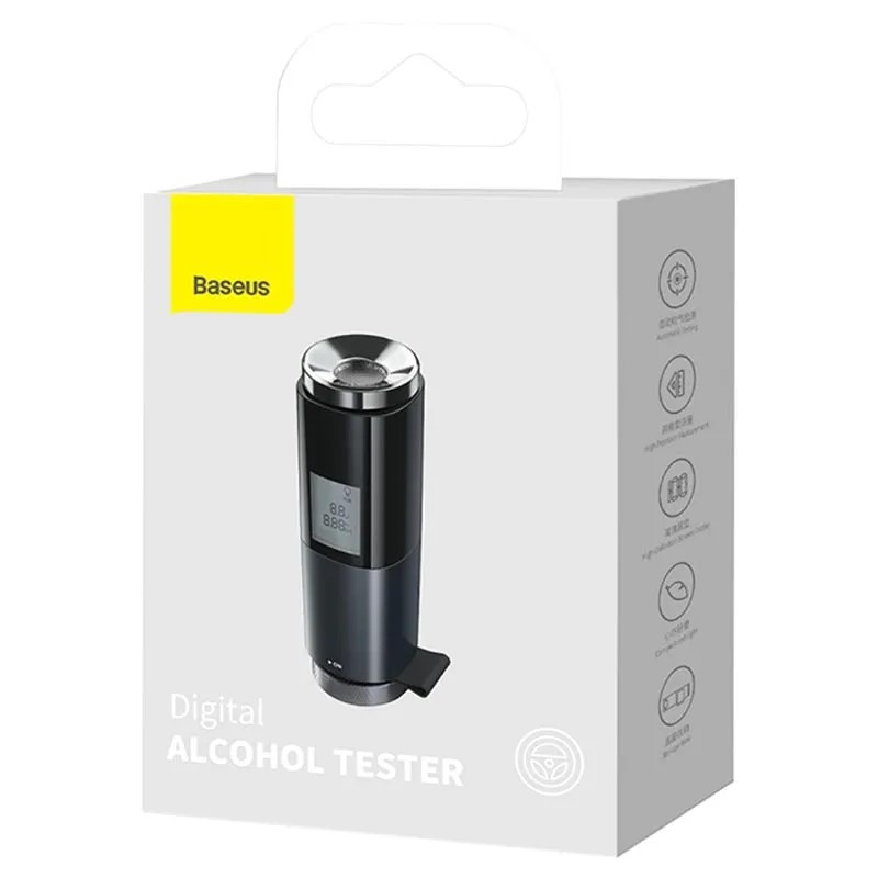 ALCOOL TESTER Baseus, LED Breath, incarcare USB Type-C, negru "CRCX-01" (timbru verde 0.08 lei) - imagine 3