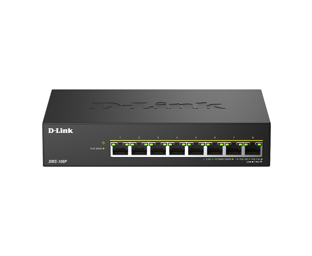 Switch D-Link DMS-108P PoE 8 porturi