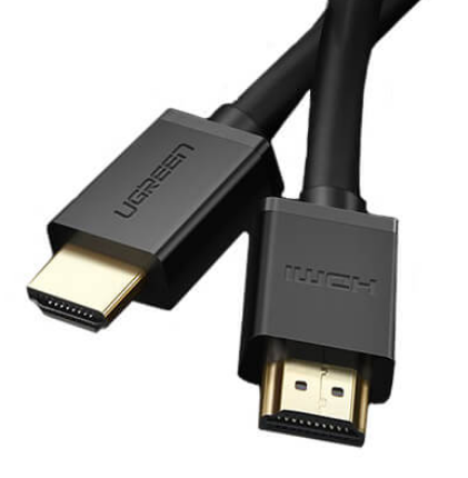 CABLU video Ugreen, „HD104” HDMI (T) la HDMI (T), rezolutie maxima 4K UHD (3840 x 2160) la 60 Hz, conectori auriti, 2m, negru „10107” (timbru verde 0.8 lei) – 6957303811076