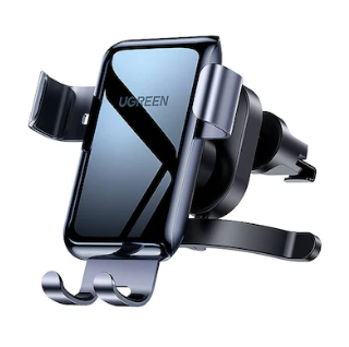 SUPORT AUTO Ugreen pt. SmartPhone, „LP274” fixare grila ventilatie rotunda, negru „30401” – 6957303834013