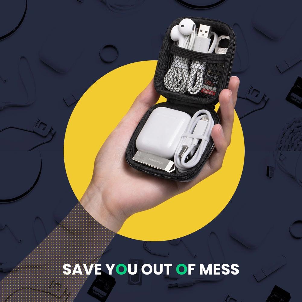 HUSA pentru casti Ugreen, "LP128" dimensiuni 80*80*45mm, albastra "70577" - 6957303875771 - imagine 3