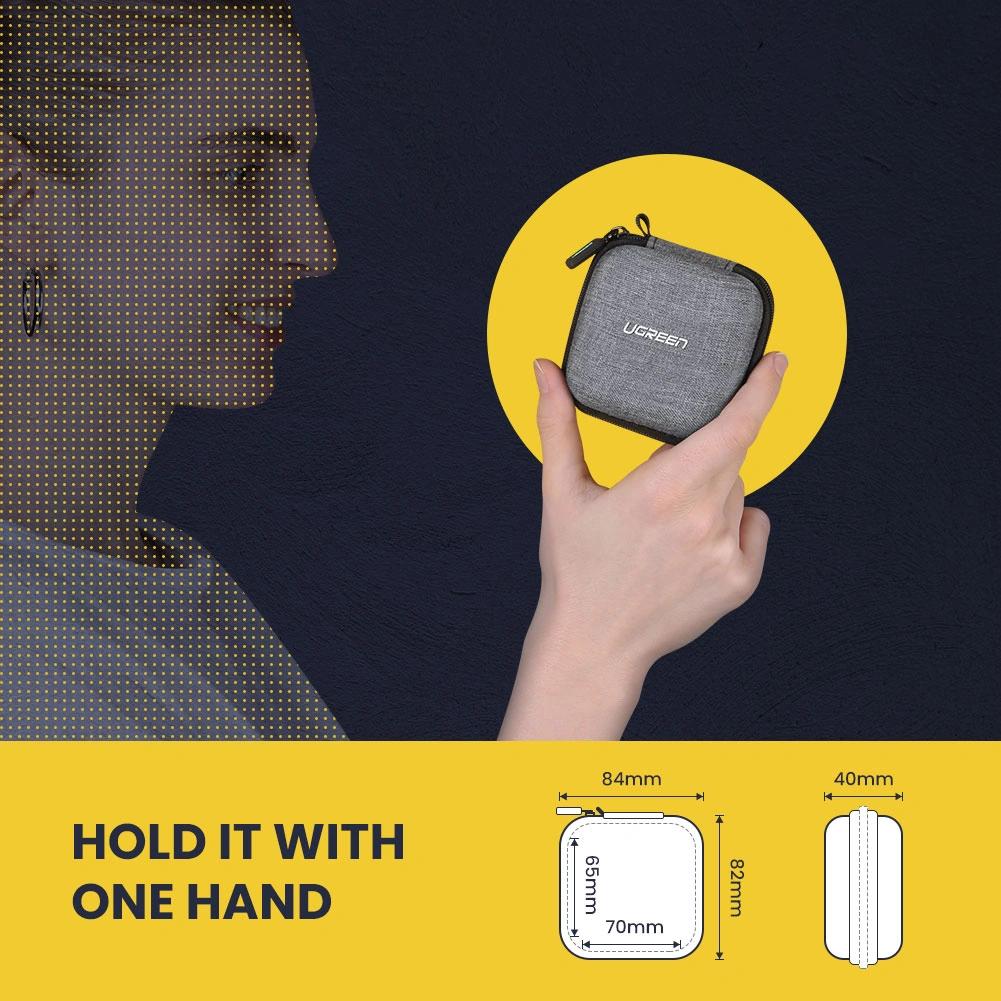 HUSA pentru casti Ugreen, "LP128" dimensiuni 80*80*45mm, albastra "70577" - 6957303875771 - imagine 4