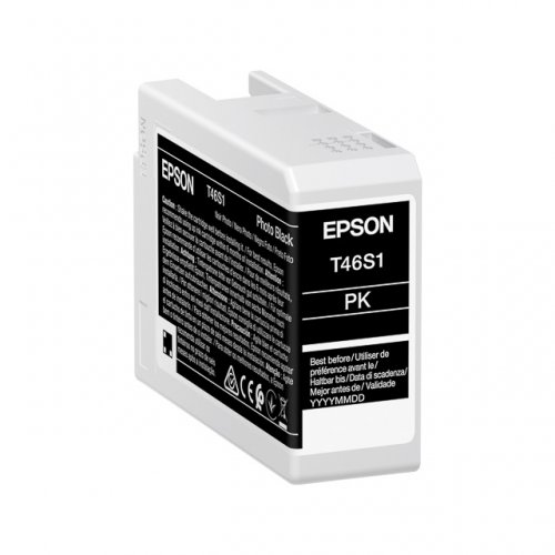 Cartus Cerneala Original Epson Photo Black, T46S1, pentru UltraChrome Pro 10, 25ml,  (timbru verde 1.2 lei),  „C13T46S100”
