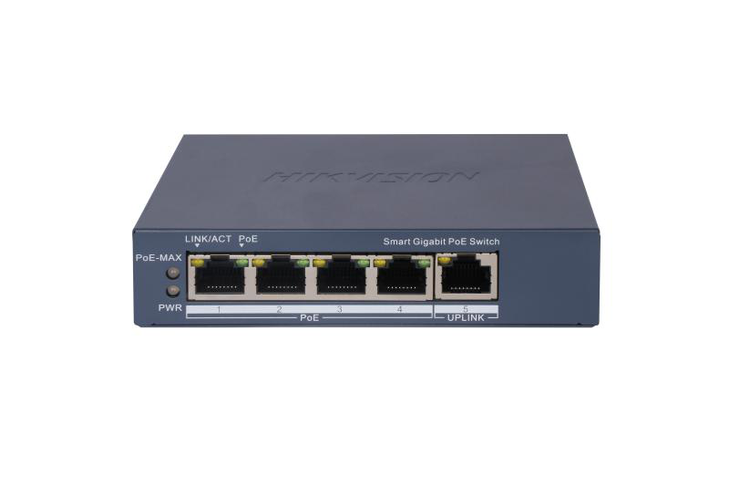 SWITCH MANAGED, 4 GIGABIT POE „DS-3E1505P-EI” (timbru verde 2 lei)