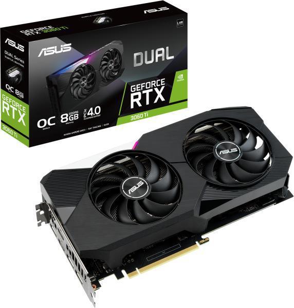 PLACA VIDEO ASUS „GeForce RTX 3060 OC”, 12 GB GDDR6 192 biti, PCI Express 4.0 x 16, HDMI DisplayPort x 3, sistem racire aer, „DUAL-RTX3060-O12G2”
