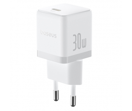 INCARCATOR retea Baseus Palm, Quick Charge 30W, 1 x USB Type-C, alb „P10111605213-00” (timbru verde 0.18 lei) – 6932172672768