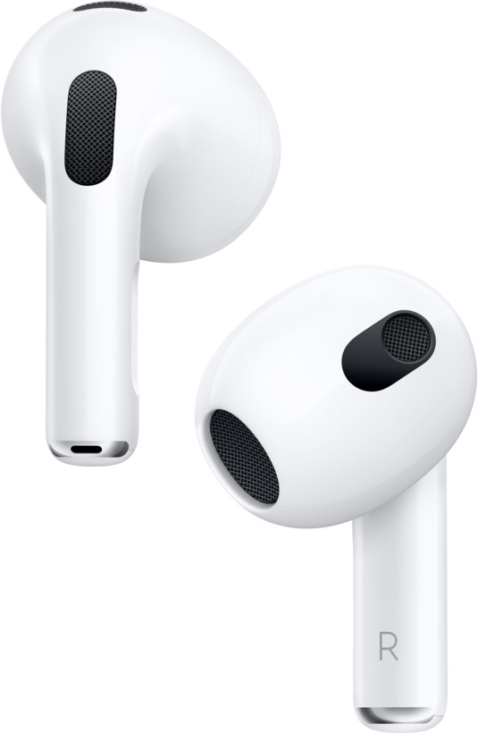 CASTI Apple Airpods gen3, pt. smartphone, wireless, intraauriculare – butoni, microfon pe casca, conectare prin Bluetooth 5.0, alb, „mme73zm/a” (timbru verde 0.18 lei)
