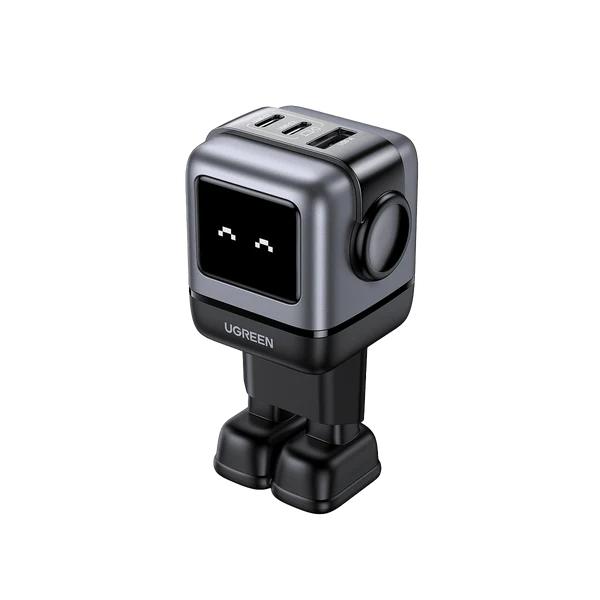 INCARCATOR retea Ugreen, Nexode „CD361” Quick Charge 65W GaN, 1 x USB, 2 x USB Tpe-C, gri „25685B” (timbru verde 0.18 lei) – 6941876236688