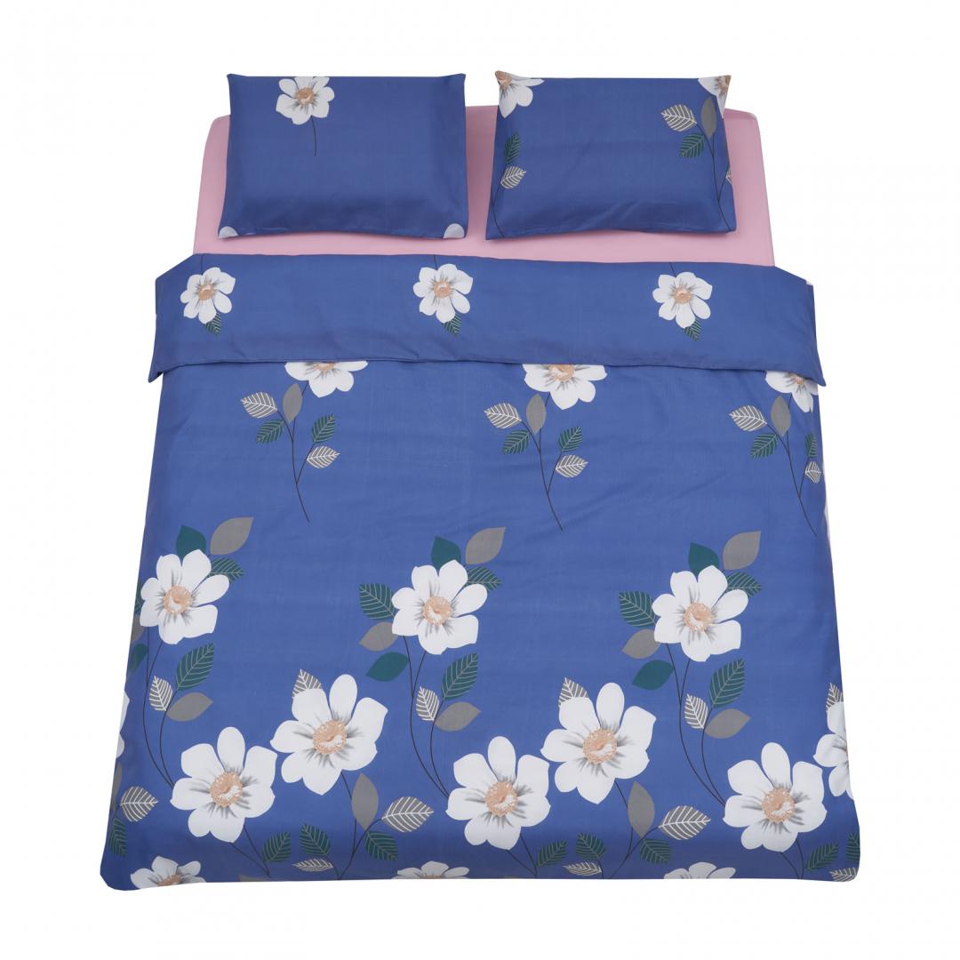 LENJERIE KING SIZE MICROFIBRA BLUE DAISY - imagine 5