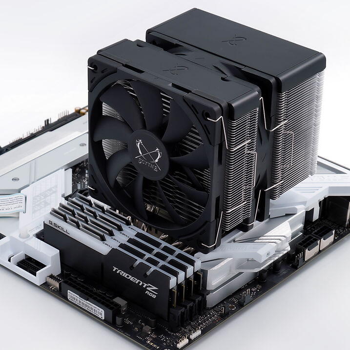 Cooler Scythe "FUMA 3", skt. universal, racire cu aer, ventilator 120 mm x 2, 1500 rpm, inaltime cooler 154mm, 6 heatpipe, "SCFM-3000" (timbru verde 2.00 lei) - imagine 5