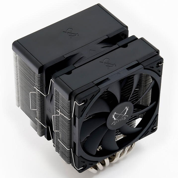 Cooler Scythe "FUMA 3", skt. universal, racire cu aer, ventilator 120 mm x 2, 1500 rpm, inaltime cooler 154mm, 6 heatpipe, "SCFM-3000" (timbru verde 2.00 lei) - imagine 2