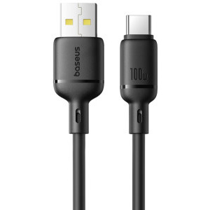 CABLU alimentare si date Baseus Silky, Fast Charging Data Cable pt. smartphone, USB la USB Type-C 100W, 1m, negru „P10377703113-00” (timbru verde 0.08 lei) – 6932172668747