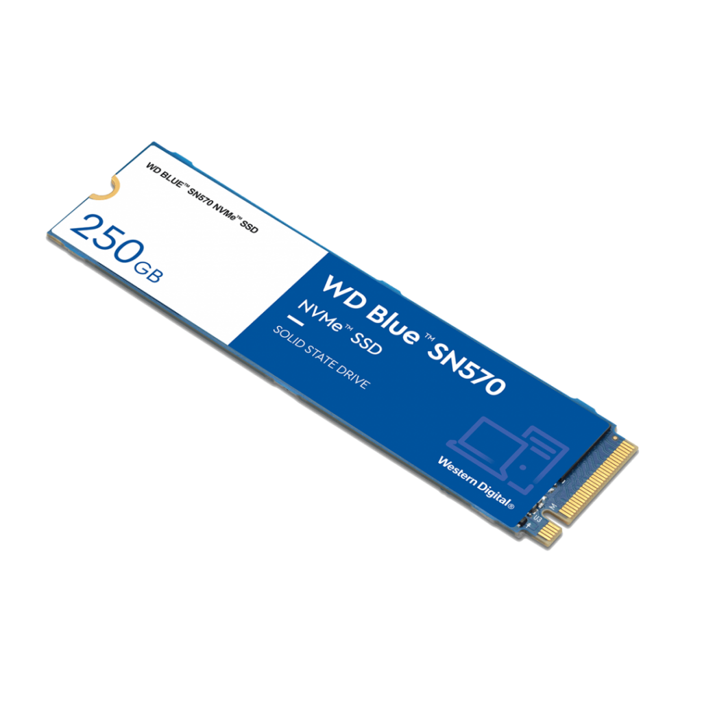 SSD WD Blue SN570, 250GB, M.2, PCIe Gen3.0 x4, R/W: 3300/1200 MB/s, "WDS250G3B0C"
