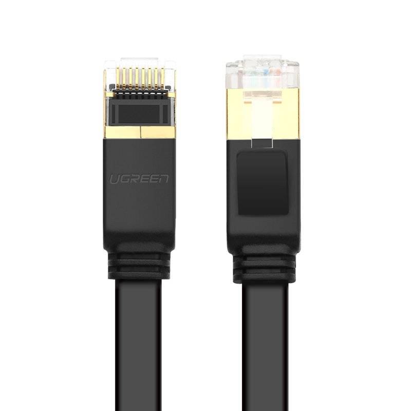 PATCH CORD U/FTP Ugreen Cat7, "NW106" fire din cupru, flat cable, viteza maxima 10 Gbps, 3m, negru "11262" (timbru verde 0.08 lei) - 6957303882625 - imagine 3