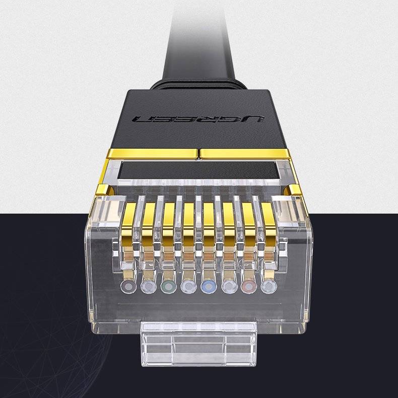 PATCH CORD U/FTP Ugreen Cat7, "NW106" fire din cupru, flat cable, viteza maxima 10 Gbps, 3m, negru "11262" (timbru verde 0.08 lei) - 6957303882625 - imagine 4