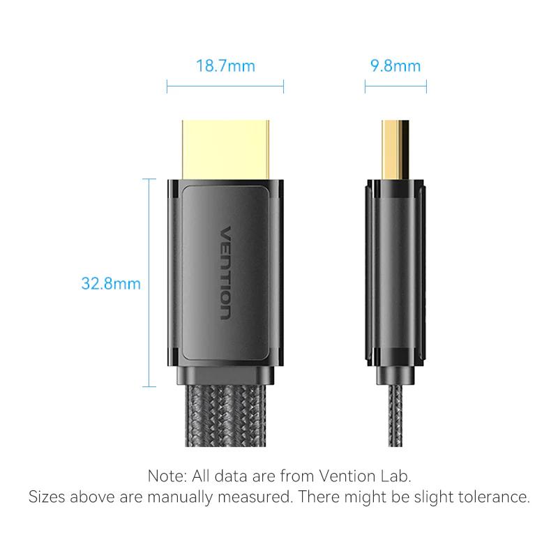 CABLU video Vention HDMI Male to Male 8K HD Cable 10M Black , „AANBL” – 6922794780248