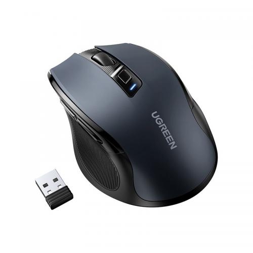 MOUSE Ugreen, "MU006" PC sau NB, wireless 2.4GHz, optic, 5/1 butoane/scroll, 4000 dpi, include baterie AA, negru "15063" (timbru verde 0.18 lei) - 6941876210633 - imagine 2