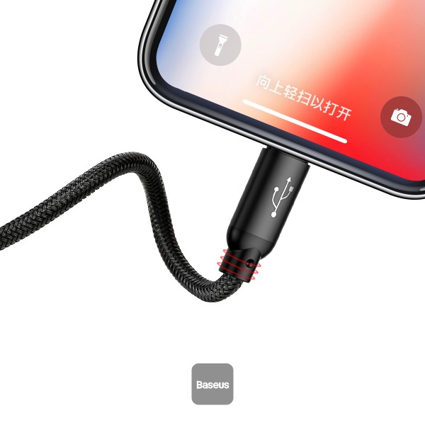 CABLU alimentare si date Baseus Three Primary Colors, pt. smartphone, USB la Micro-USB+Lightning+USB Type-C 3.5A, 1.2m, negru "CAMLT-BSY01" (timbru verde 0.18 lei) - 6953156273948 - imagine 3