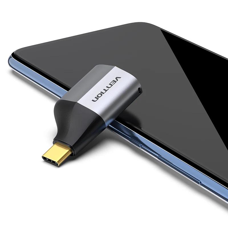 Adaptor video Vention, USB-C (T) la HDMI (M), OTG, rezolutie 4K la 60Hz, gri, "TCAH0" (timbru verde 0.08 lei) - 6922794742529 - imagine 3