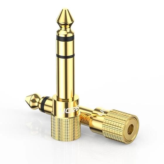 ADAPTOR audio Ugreen, 6.3 mm jack (T) la 3.5 mm (M), aurit „20503” – 6957303825035