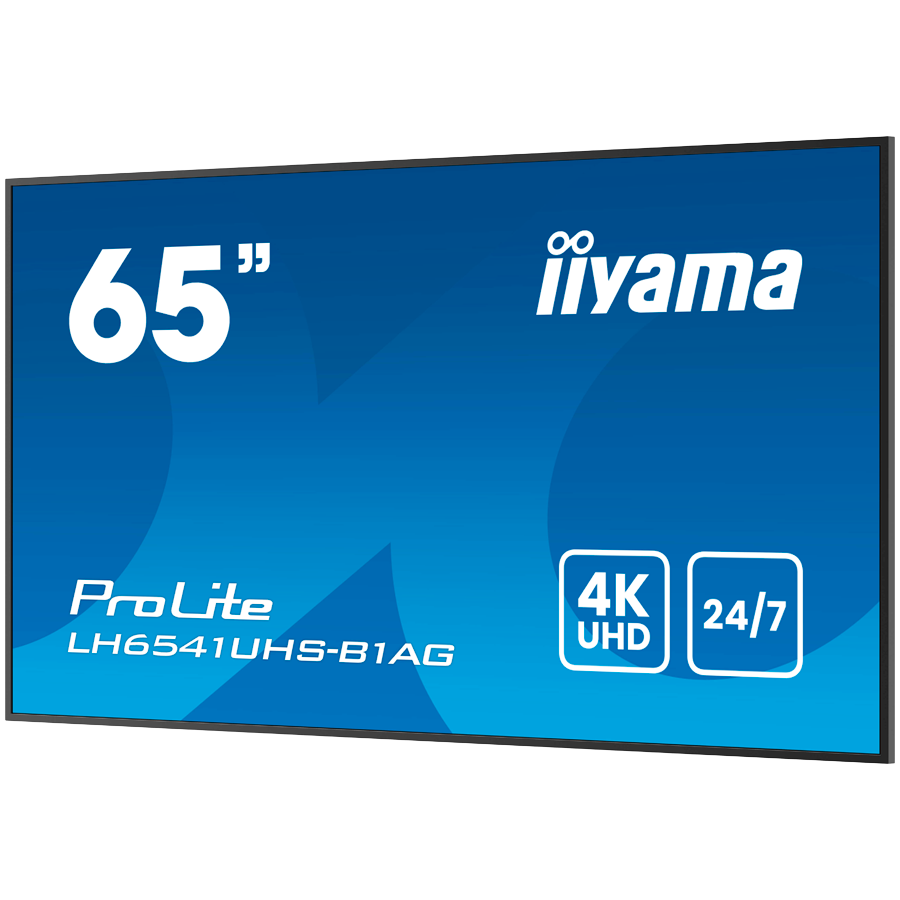 65" 3840x2160, 4K UHD IPS panel, 1% Haze, Landscape and Portrait mode, Speakers 2x 10W , 3x HDMI, 500cd/m2, Media Play USB Port, Control LAN / RS232C, VESA 500x500 -wallmount included - imagine 3