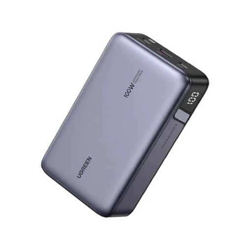 POWER BANK Ugreen "PB720", 20000mAh, 100W, 1 x USB Type-C input, 2 x USB Type-C output, 1 x USB output, gri, "25188" (timbru verde 0.98 lei) - 6941876221882