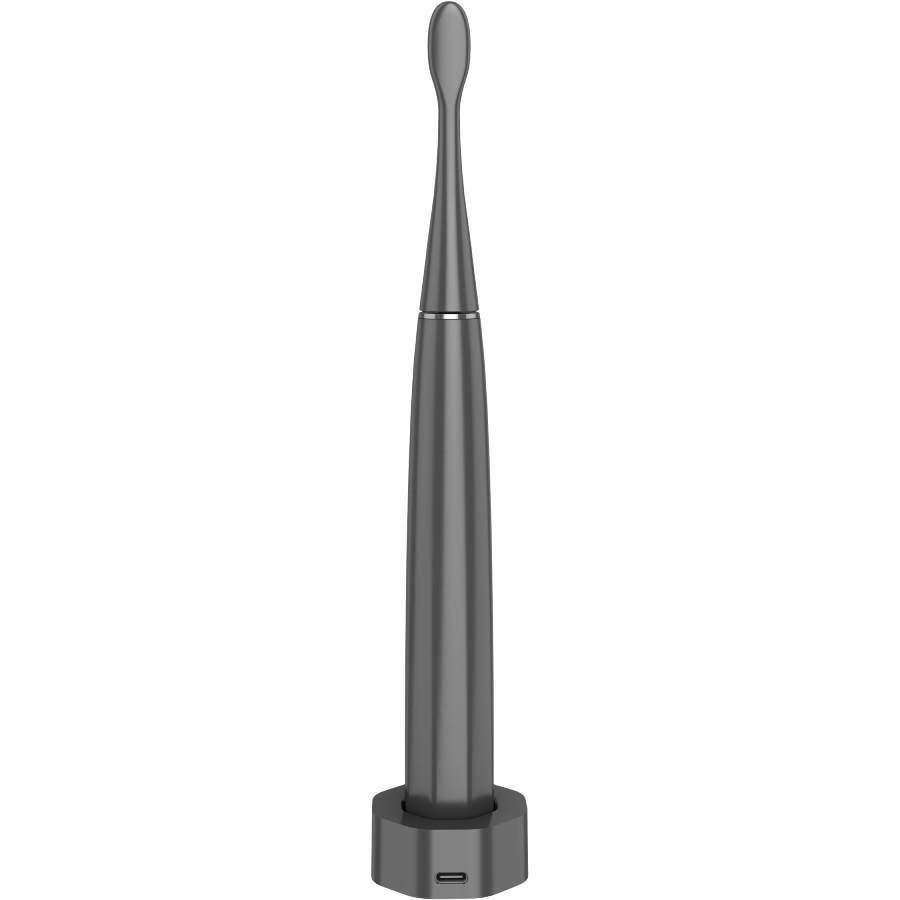 Wireless Tooth Brush, Grey, 3 Brush Heads, 1400mAh, Function: Soft, Clean, Massage, White, Sweep - imagine 3