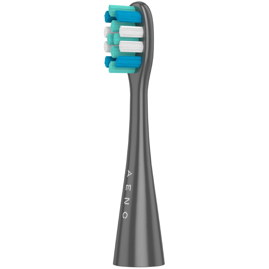 Wireless Tooth Brush, Grey, 3 Brush Heads, 1400mAh, Function: Soft, Clean, Massage, White, Sweep - imagine 4