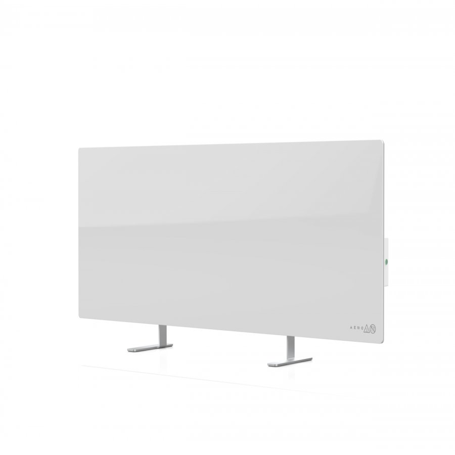 AENO Premium Eco Smart Heater, 700W, Tempered glass, Infrared+convection heating type, Plug type: Europe (E/F type), WHITE - imagine 2