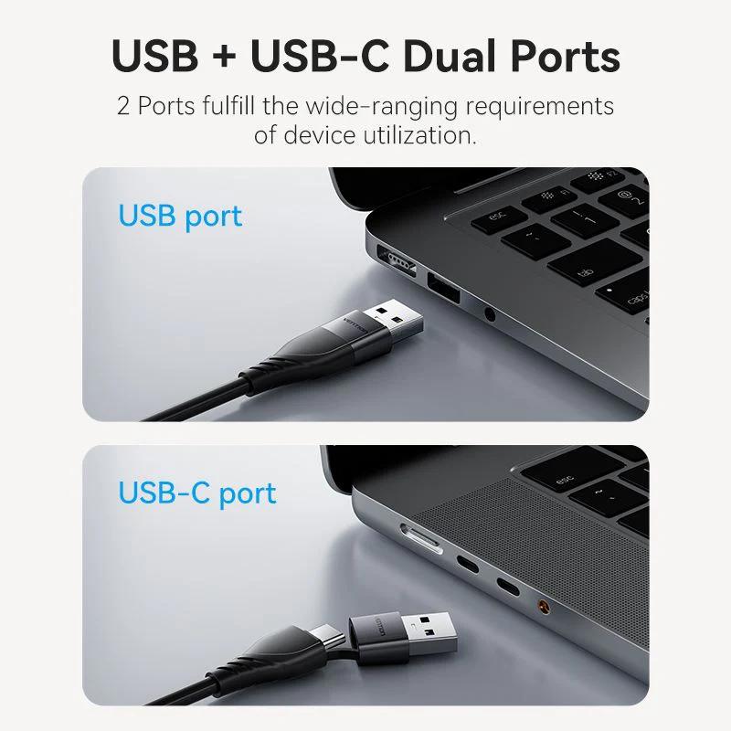 Adaptor video Vention, USB-C (T) sau USB-A(T) la HDMI (M), 0.15m, rezolutie 1080p la 60Hz, negru, "ACYHB" (timbru verde 0.08 lei) - 6922794776920 - imagine 4