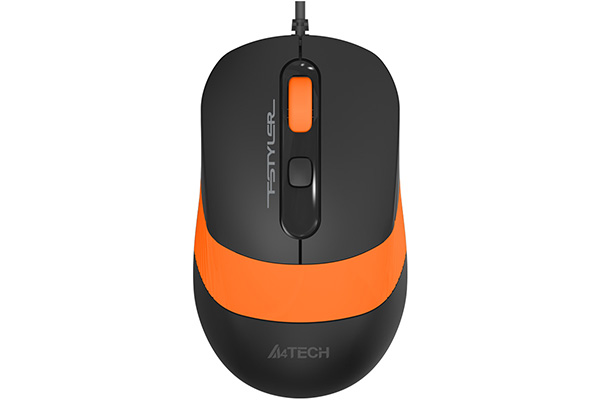Mouse A4tech cu fir, 1600 DPI, ng/orange - imagine 5