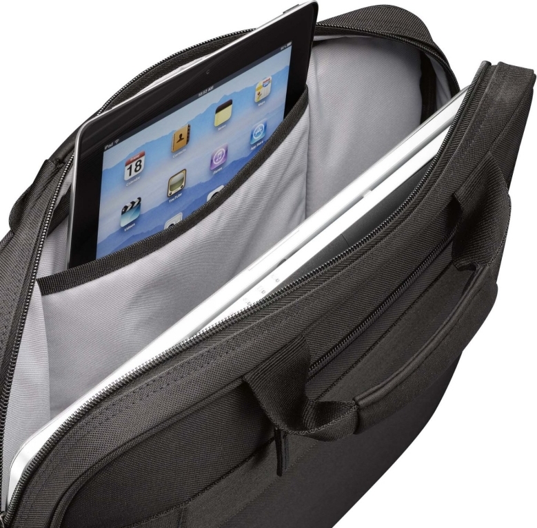 GEANTA CASE LOGIC, pt. notebook de max. 17 inch, 1 compartiment, buzunar frontal | buzunar dorsal, waterproof, poliester, negru, 3201434 "DLC-117 BLACK" - imagine 3