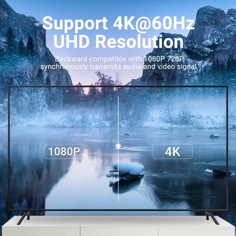 Adaptor video Vention, USB-C (T) la HDMI (M), OTG, rezolutie 4K la 60Hz, gri, "TCAH0" (timbru verde 0.08 lei) - 6922794742529 - imagine 5