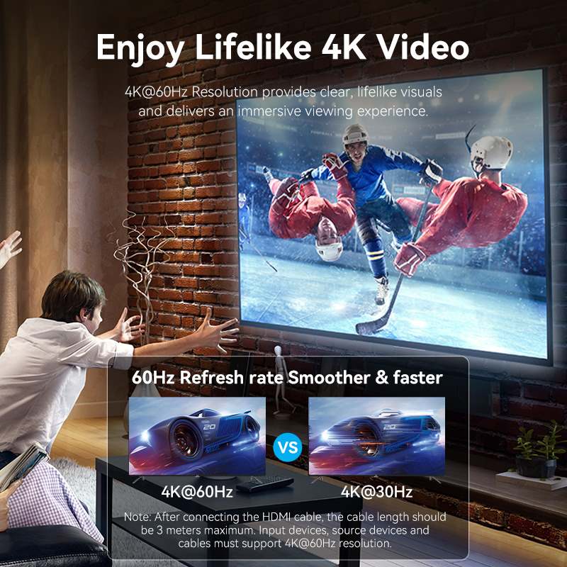 Adaptor video Vention, USB-C (T) la HDMI (M), 0.25m, rezolutie 4K la 60Hz, conectori auriti, gri, "CREBC" (timbru verde 0.08 lei) - 6922794776968 - imagine 5