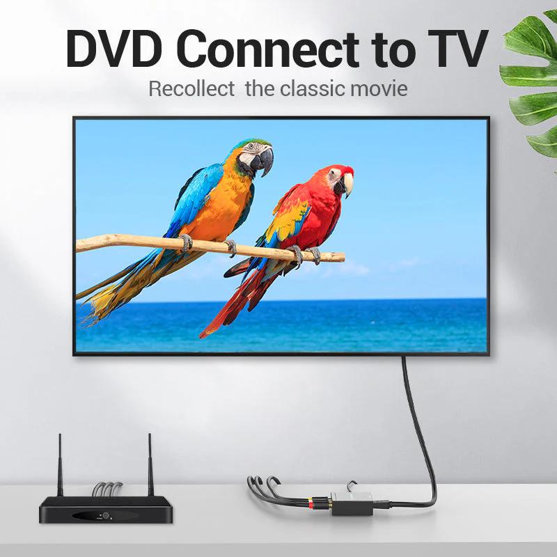 Convertor video Vention, HDMI (M) la RCA (M), switch 1080p/720, alimentare prin miniUSB-B inclus, carcasa metalica, conectori auriti, negru, "AEFB0" (timbru verde 0.08 lei) - 6922794746145 - imagine 5
