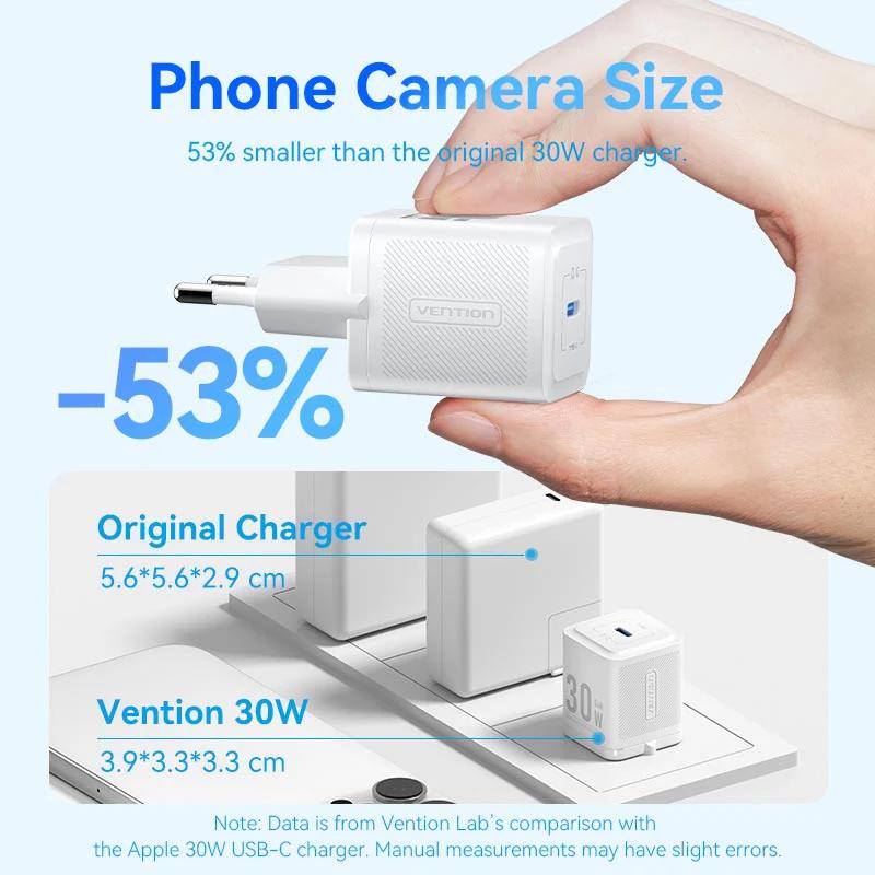 Alimentator retea Vention, 30W, 1 x USB-C, alb, "FEZW0-EU" (timbru verde 0.08 lei) -6922794790223 - imagine 3