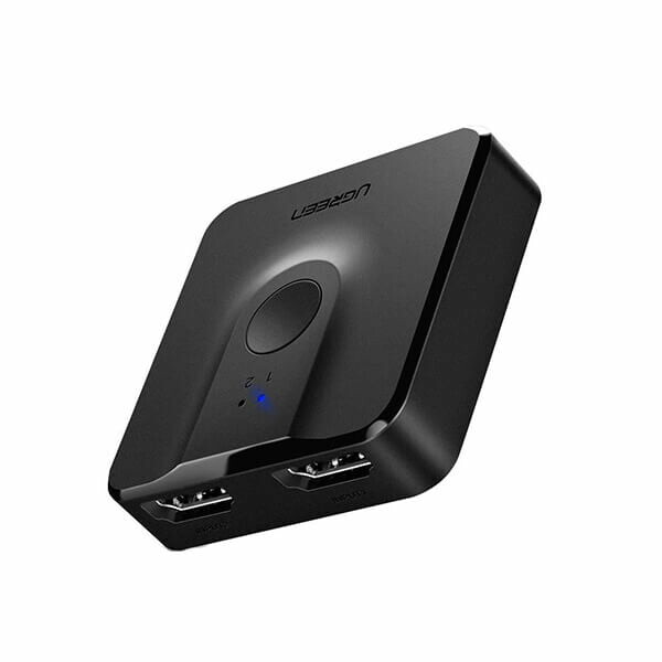 SWITCH video Ugreen, "CM217" 4K la 60Hz bi-directional, 2 x HDMI switch and HDMI splitter , negru, "50966" (timbru verde 0.8 lei)- 6957303859665 - imagine 4