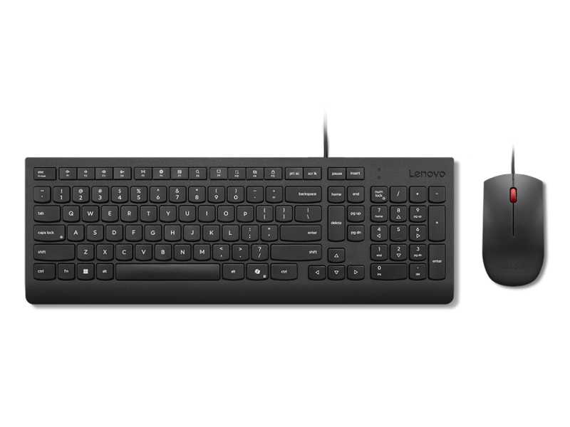 Lenovo Essential Wired Combo Black US Eu