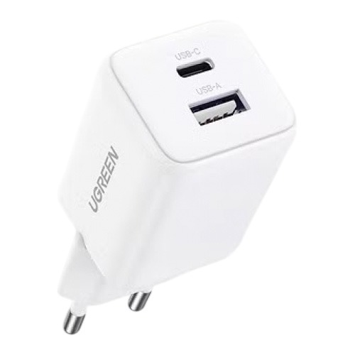 INCARCATOR retea Ugreen, „X514” Quick Charge 20W GaN, 1 x USB Type-C, 1x USB, alb „65006” (timbru verde 0.18 lei)