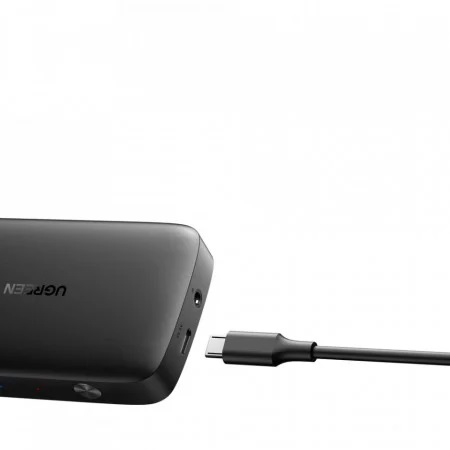 SWITCH video Ugreen, "CM332" 4K la 30Hz 3 x HDMI switch and HDMI splitter ,negru,"80125" (timbru verde 0.8 lei)- 6957303881253 - imagine 2